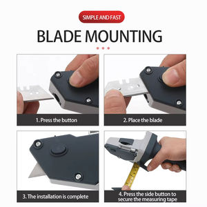 Herramienta de Corte para Placas de Yeso ABS Marca LM con Recubrimiento de TiCN, Cinta Adhesiva y 5 Cuchillas - Product Image 2