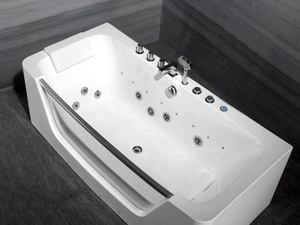 <span class=keywords><strong>Vasca</strong></span> <span class=keywords><strong>da</strong></span> <span class=keywords><strong>Bagno</strong></span> Rettangolare di Lusso in Acrilico <span class=keywords><strong>Trasparente</strong></span> Nera o Bianca con Idromassaggio e Luci LED - Product Image 4