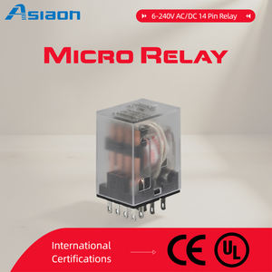 ממסרי בקרה תעשייתיים של Asiaon דגם AS13F 2Z/3Z/4Z 8/11/14 פינים 5A 24V 220V ממסר אלקטרומגנטי מיניאטורי לתעשייה - Product Image 1