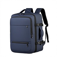 Sac à dos en PU 20-39L unisexe grande capacité multi-compartiments imperméable léger durable écologique USB avec bretelles à coussin d'air