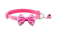 Fournitures pour animaux de compagnie, collier couleur bonbon imprimé de points, nœud papillon réglable, pour chiot, petit chien et chat