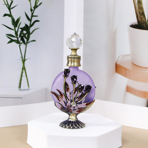 Botella de Perfume Vacía de 15 ml con Hojas Pintadas de Colores, Botella de Vidrio para Esencias y Aceites Esenciales, Venta al por Mayor - Product Image 5