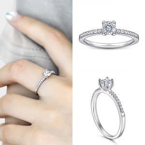 Sparkle Jewelry Accesorio Anillos Collares Pendientes Conjuntos de joyas de corte redondo Plata de Ley 925 - Product Image 5