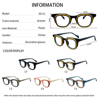 Nouvelles lunettes unisexes de style rétro, monture large en acétate avec patchwork carré, tendance pour visage en forme de losange