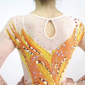 Personnalisable OEM Femmes Enfants Spandex Gymnastique Ballet Dancewear Rhinestone <span class=keywords><strong>Justaucorps</strong></span> pour Performances Artistiques Scène Porter - Product Image 6