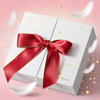 Caja de regalo multicolor con lazo grande y doble puerta para boda, caja de cartón para regalo