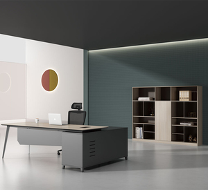 Table d'ordinateur de directeur exécutif en bois MFC bon marché en gros bureau à domicile - Product Image 2