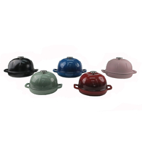 Gran pan artesanal casero, Horno Holandés, molde para hornear masa fermentada, horno de pan de hierro fundido esmaltado con tapa Cloche