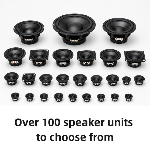 2.75 Inch Full Range Speaker 8 Ohm 10W Square Audio Speaker Unit with Transparent PP Cone and Bullet Phase Plug for Home Audio