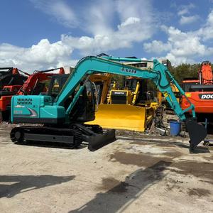 Excavadora de cadenas Kobelco SK75 de segunda mano con pocas horas de trabajo, excavadora pequeña Kobelco usada, lista para enviar - Product Image 3