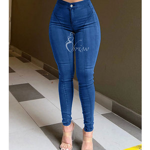 جينز نسائي ضيق بتصميم فريد منحني، بنطلون جينز مخصص، سروال دنيم للأمهات، جينز كولومبي بمقاسات كبيرة وخصر عالي - Product Image 5