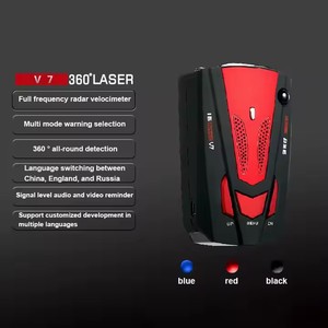 Détecteur de radar de voiture V7 avec alerte vocale et affichage LED 16 bandes, détection à 360 degrés, compatible anglais et russe - Product Image 5