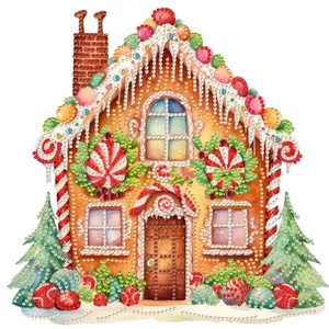Petite taille dessin animé maison de Noël 3d diamant art kit diamant puzzles kit cristal art peinture - Product Image 1