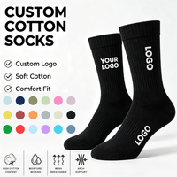 Chaussettes de sport en coton pour hommes, chaussettes de travail au quotidien, chaussettes de bureau, bout renforcé, évacuation de l'humidité, chaussettes personnalisées