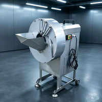 Hoge-efficiëntie, hoge-opbrengst groentesnijder/-versnipperaar voor wortelen, gember, knoflook, taro, bamboescheuten - commercieel gebruik, 1,5 kW motor