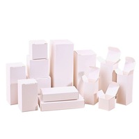 Boîte pliante en carton blanc épais en stock, vente en gros, carton carré vierge, impression couleur et personnalisation du logo