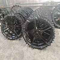Transplanteurs de riz à roues en caoutchouc massif de haute qualité de marque Zhipeng pour rizières, noirs, garantie 2 ans, niveau de sécurité élevé, Chine 6/8