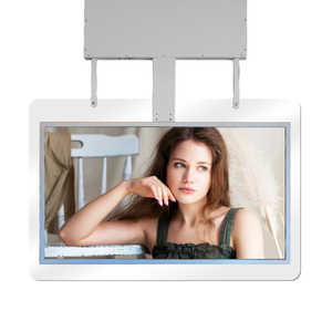 Vente directe usine – Écran LED double face en verre, affichage numérique horizontal, vidéo animée, montage au plafond pour intérieur commercial - Product Image 1