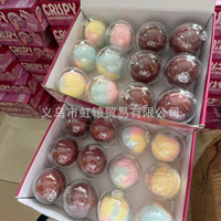 Mainan Cokelat Renyah Tekan Lilin Retak Squishy Bola Penghilang Stres Kontrol Suara Bola Warna-warni Penghilang Stres Mainan Sensorik Fidget Renyah