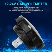 Mini voltímetro monofásico de calibre de Panel redondo con pantalla LED impermeable de 12V para coche, motocicleta, barco, RV
