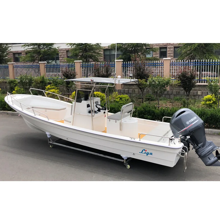 لييا 25 قدم رخيصة الصيد قارب من ألياف الزجاج panga قارب للبيع