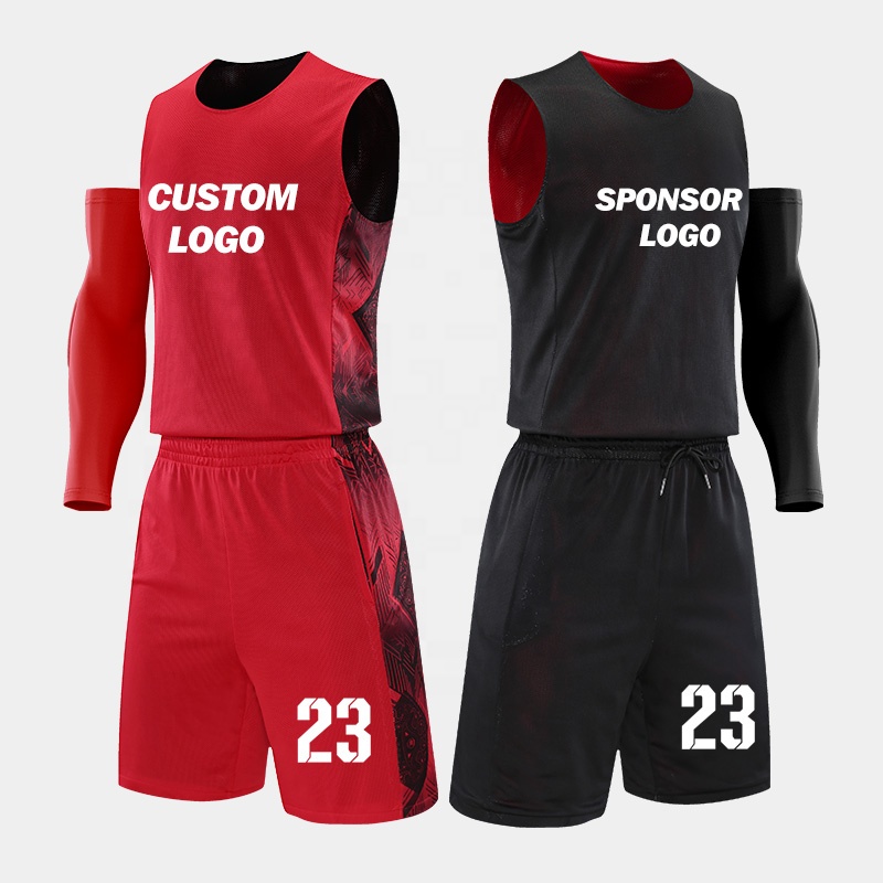 High Quality Youth Basketball Reversible Jerseys Sets