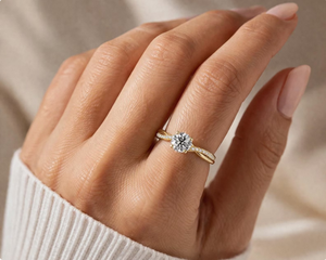 Anillo de Compromiso con Diamante de 1 Quilate, Estilo Vintage Trenzado, Anillo de Novia Chapado en Oro Rosa de Lujo para Boda y Fiesta - Product Image 5