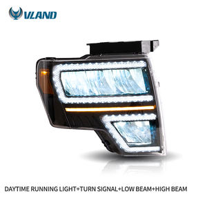 VLAND ไฟหน้า LED แบบเต็มหน้า,ไฟ XL STX <span class=keywords><strong>XLT</strong></span> FX2 FX4 SVT Raptor Lariat Platinum <span class=keywords><strong>2009</strong></span>-2014สำหรับ <span class=keywords><strong>Ford</strong></span> F150 - Product Image 2