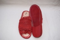 Sandales élégantes à talon bas pour femme Moroccan Soul, en raphia, à enfiler, avec doublure en cuir véritable anti-odeur, pour l'extérieur
