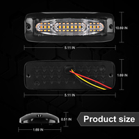Nouvelles feux de signalisation d'urgence clignotants 12V 24V, lumière stroboscopique ambre, balise de signalisation de danger, barre lumineuse LED, étanche IP65