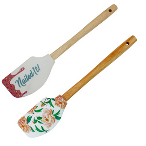 Hot Bán thiết kế độc đáo tùy chỉnh Kem scraper bánh thìa bakeware Silicone in ấn Baking Thìa bộ - Product Image 5