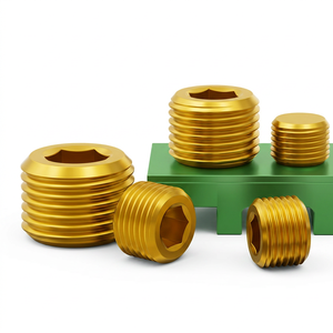 Raccord de tuyauterie en laiton, embout à tête hexagonale interne avec filetage, surface lisse et technologie de fonderie AOL - Product Image 1