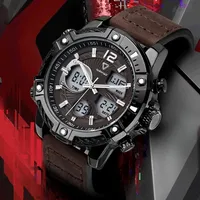Reloj de Cuarzo de Estilo Industrial para Hombre Mark Fairwhale, Esfera Grande con Bobina 3D, Luz LED, Caja de 48 mm, Correa de Goma, Reloj Deportivo de Pulsera FW-4280
