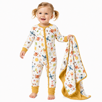 Couverture de lit bébé en bambou imprimée avec dos contrastant, options de logo, taille, couleur et motif personnalisables pour la literie de bébé