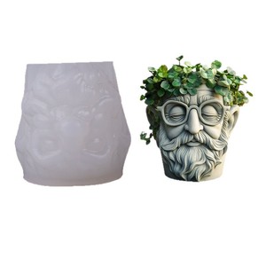 Nouvel arrivage de moule époxy pour aromathérapie, tasse à bougies, vase de rangement, moule en silicone pour méditation, grand-père - Product Image 6