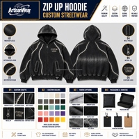 Sweat à capuche zippé noir délavé personnalisé pour homme avec détails de panneaux incurvés effilochés, style streetwear, fabrication OEM ODM