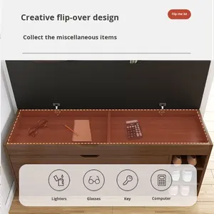 <span class=keywords><strong>Banc</strong></span> moderne de magasin de chaussures pouf <span class=keywords><strong>d</strong></span>'<span class=keywords><strong>entrée</strong></span> en cuir PU avec support de rangement de chaussures et sièges <span class=keywords><strong>banc</strong></span> de tabouret à langer pour salon - Product Image 4