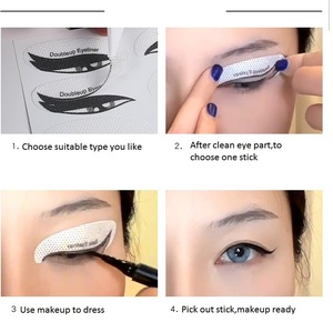 Cangli Beauty <span class=keywords><strong>Pochoir</strong></span> pour <span class=keywords><strong>Eyeliner</strong></span> Effet Chat et Outil pour <span class=keywords><strong>Eyeliner</strong></span> Ailé, 24 Pochoirs Flexibles en Tissu Non-tissé pour <span class=keywords><strong>Eyeliner</strong></span> - Product Image 6