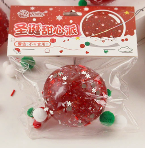 Juguete Antiestrés con Forma de Corazón, Globo de Nieve con Purpurina Azul y Mini Muñecos de Nieve - Product Image 4