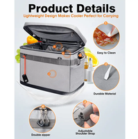 Bolsa de aislamiento de hielo para exteriores, bolsa de almuerzo impermeable Oxford para Picnic, portátil, para llevar