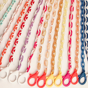Bracelet pour lunettes, en acrylique coloré, porte-chaîne de 7.5mm, 5 pièces - Product Image 4