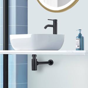 <span class=keywords><strong>Siphon</strong></span> de lavabo G1 1/4 po moderne anti-odeur en acier inoxydable brossé, écologique, pour salle de bain et hôtel - Product Image 4