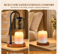 Lampe chauffe-bougie électrique avec minuterie et variateur d'intensité, idéale comme décoration d'intérieur, cadeau pour Thanksgiving et Noël