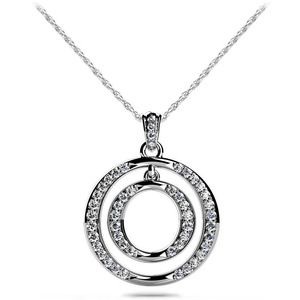 Elegante Collana con Doppio Anello per Donne, Semplice Catena Circolare per Clavicola, Accessorio Versatile per Ogni Giorno - Product Image 1