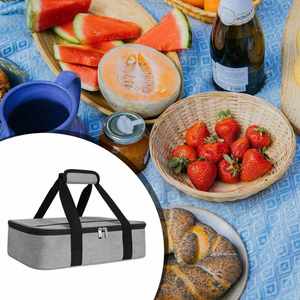 2024 Custom Logo Insulated Casserole Carrier <b>Bag</b> Hot & Cold Food Carrier <b>Bag</b> Lasagna Holder <b>Lunch</b> <b>Bag</b> for Picnics, Parties - Product Image 4
