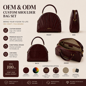 Sac à main élégant en cuir PU brillant gaufré, forme coquille bleue, avec poignée supérieure, pour femme, idéal pour les soirées, personnalisable OEM/ODM - Product Image 2