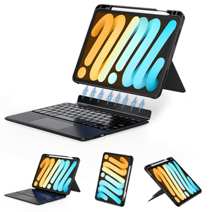 เคสคีย์บอร์ดพร้อมทัชแพดสำหรับ <span class=keywords><strong>iPad</strong></span> <span class=keywords><strong>Mini</strong></span> 6/7 รุ่นที่ขายดี ใช้เรียนรู้และบันเทิงได้ พร้อมฟังก์ชั่นป้องกันแบบมัลติฟังก์ชั่น - Product Image 3