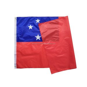 Polyester in SAMOA vẫy cờ với 5 kích thước khác nhau sao trắng nền đỏ-samoa Treo Cờ bay - Product Image 5