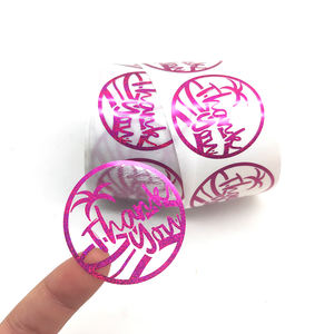 مخصص الطباعة الذهب الساخن ختم احباط واضح لاصق ملصقات للشعار التسمية لفة - Product Image 5