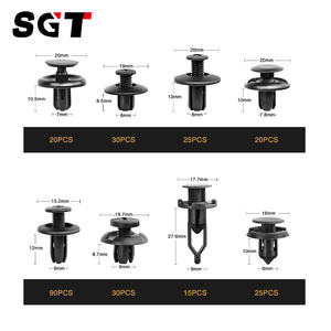 635 pièces Clips de retenue de poussée de voiture et assortiment de fixations automatiques-16 tailles les plus populaires Rivets d'aile de pare-chocs en nylon avec 10 attaches de câble - Product Image 3